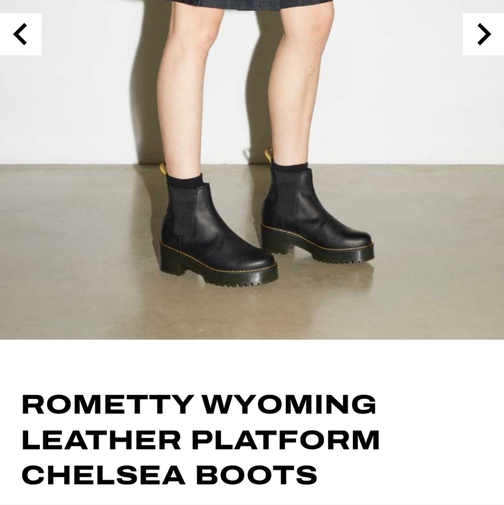 Dr. Martens Black Chelsea Boots with Yellow Stitching - Picture 11 of 12